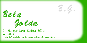 bela golda business card